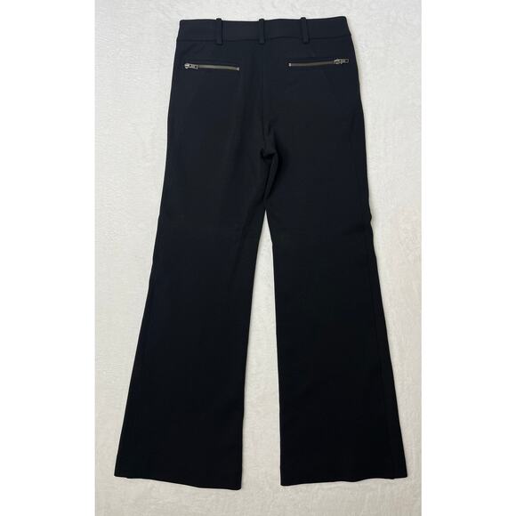 Diane Von Furstenberg Black Wool/Silk Lining Flare Pants Work City Preppy sz 4 - Picture 3 of 8